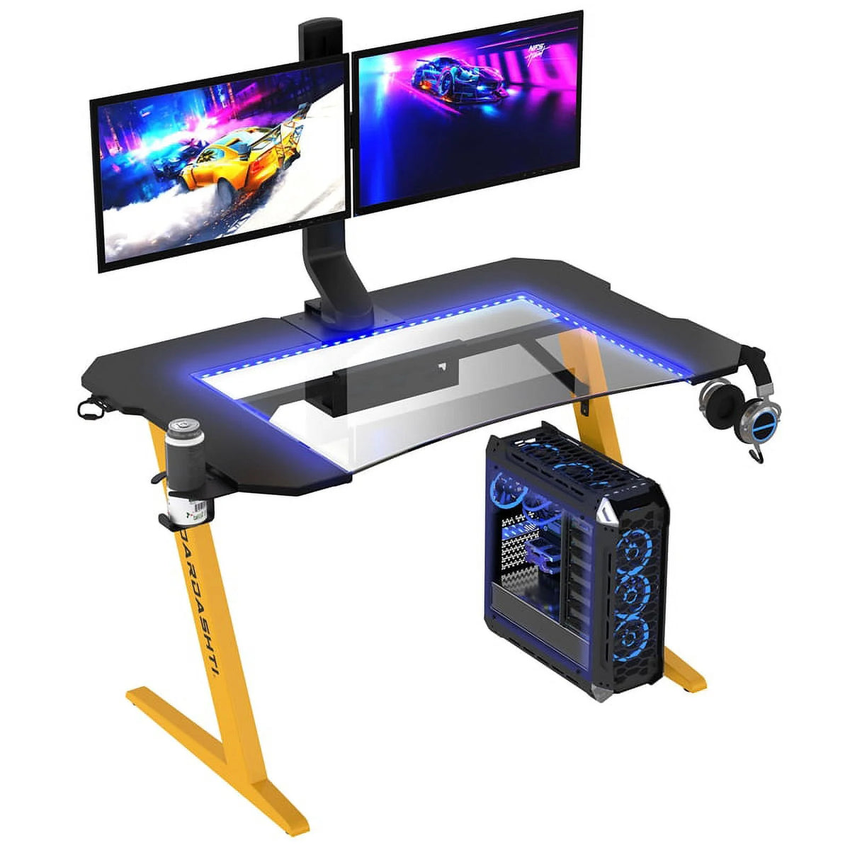 29.72" Gaming Desk with LED Lights F54363
