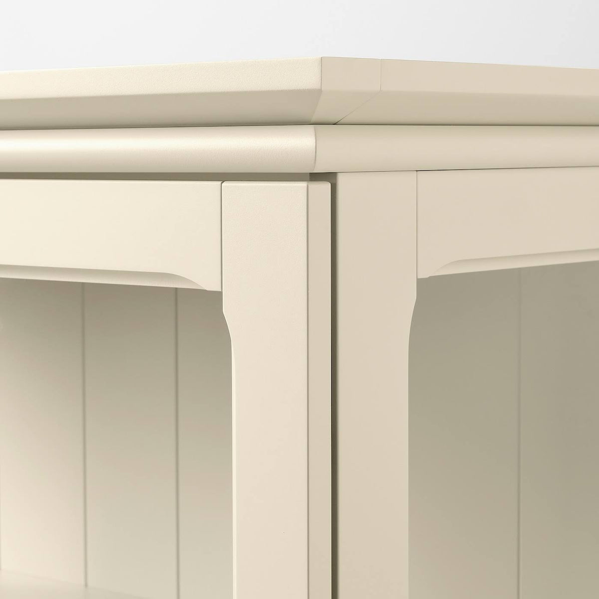 Light Beige Cabinet with Glass Doors E48340