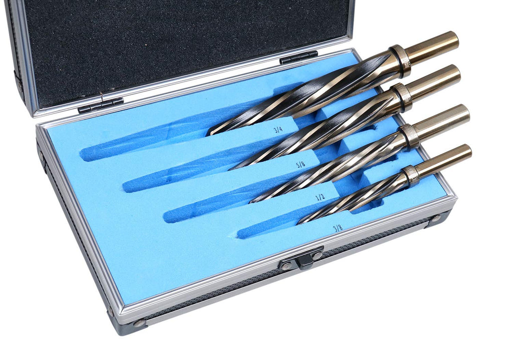 4 Pc H.S.S. Standard Spiral Flute Car Reamer Set J573