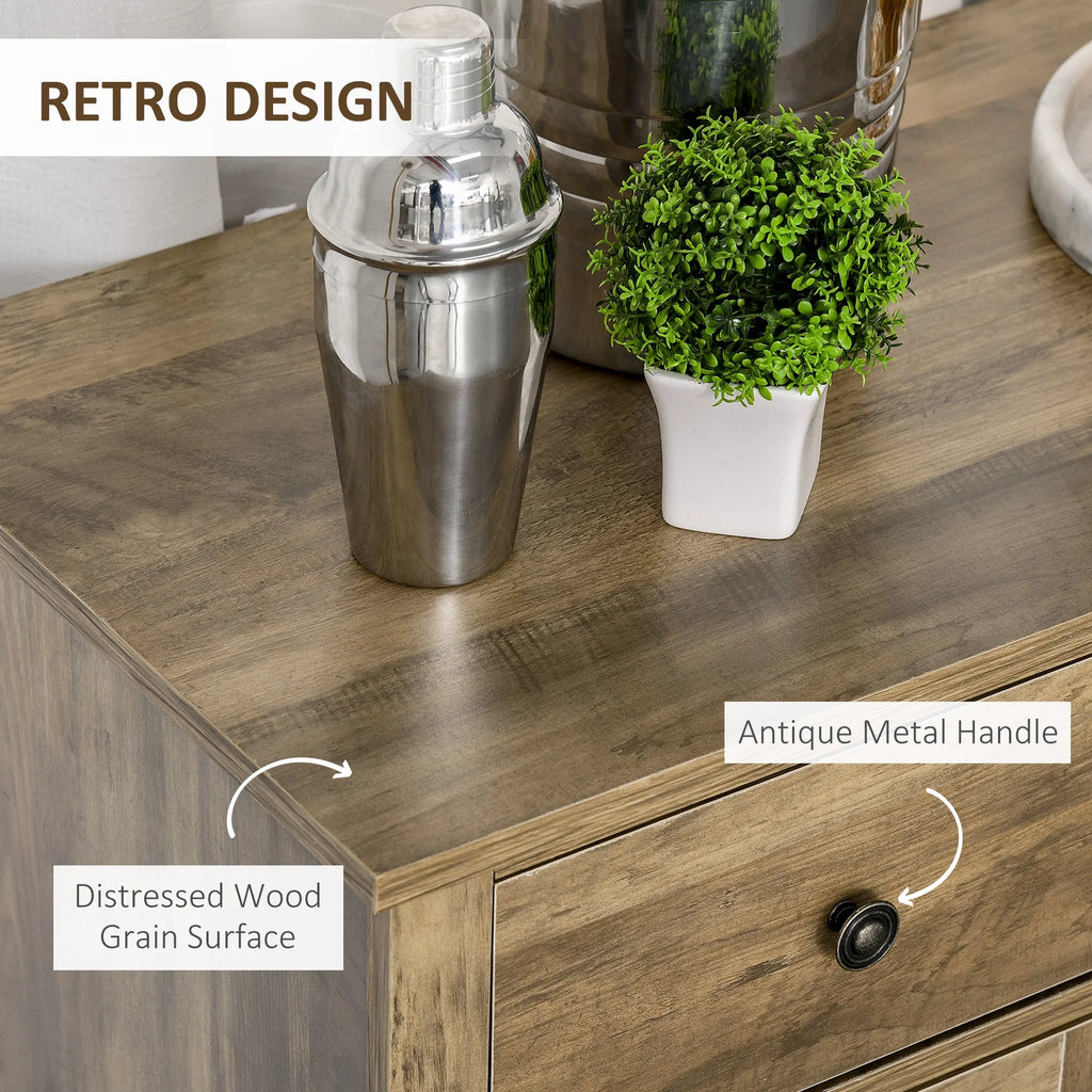 Farmhouse Coffee Bar Cabinet with 3 Drawers S19934