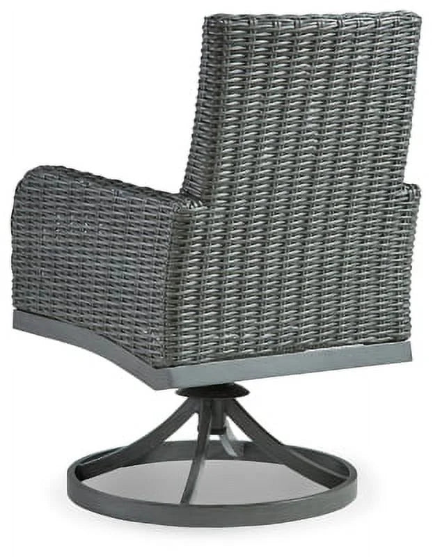 Gray Swivel Chair Set of 2 M36518