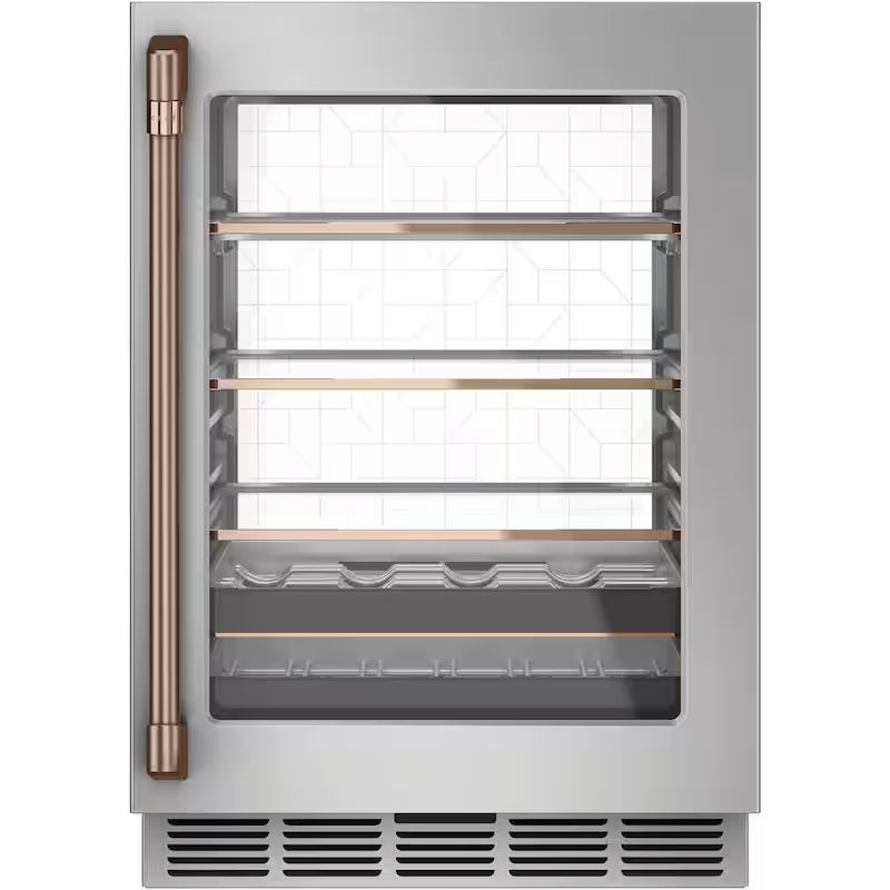 24 in. 14-Bottle Wine and 126-Can Beverage Cooler in Stainless Steel X51493