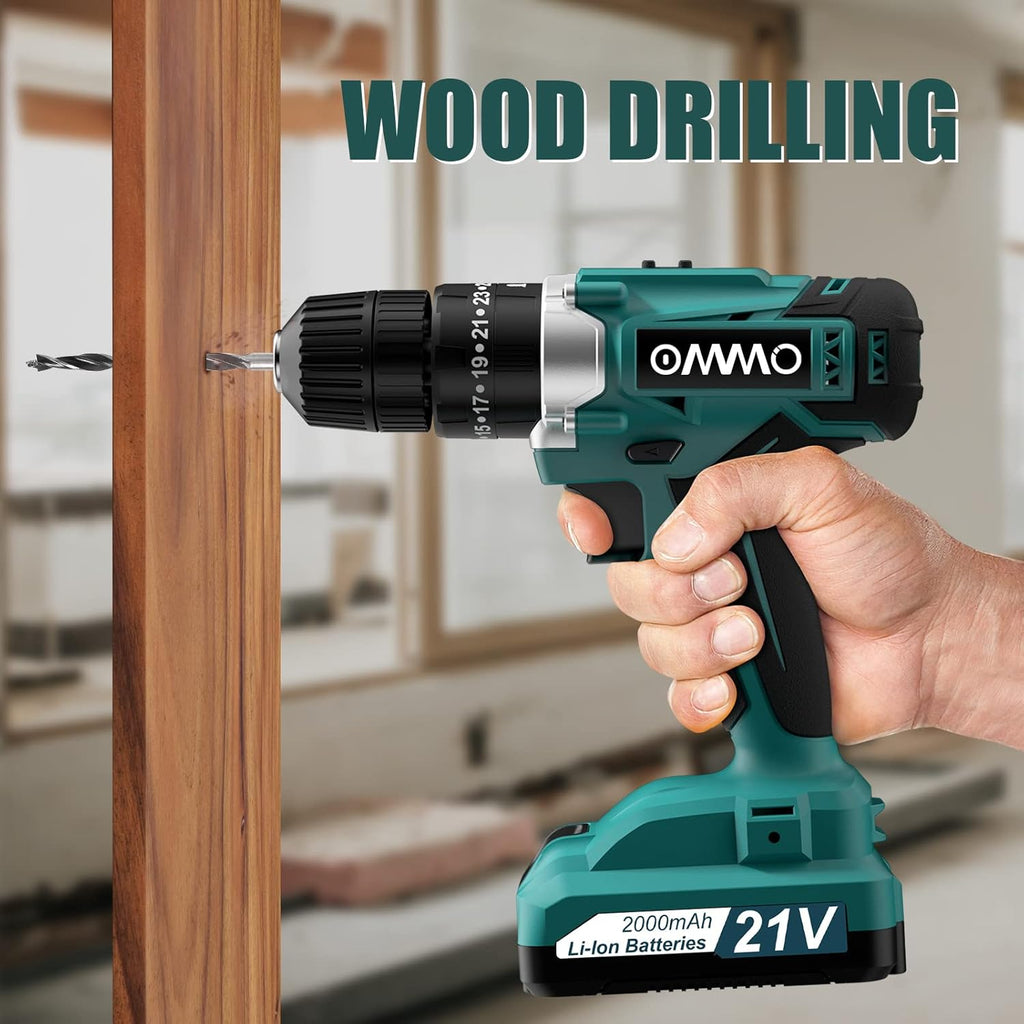 21V MAX Cordless Impact Drill with 24pcs Drill Bit Combo Set N1550