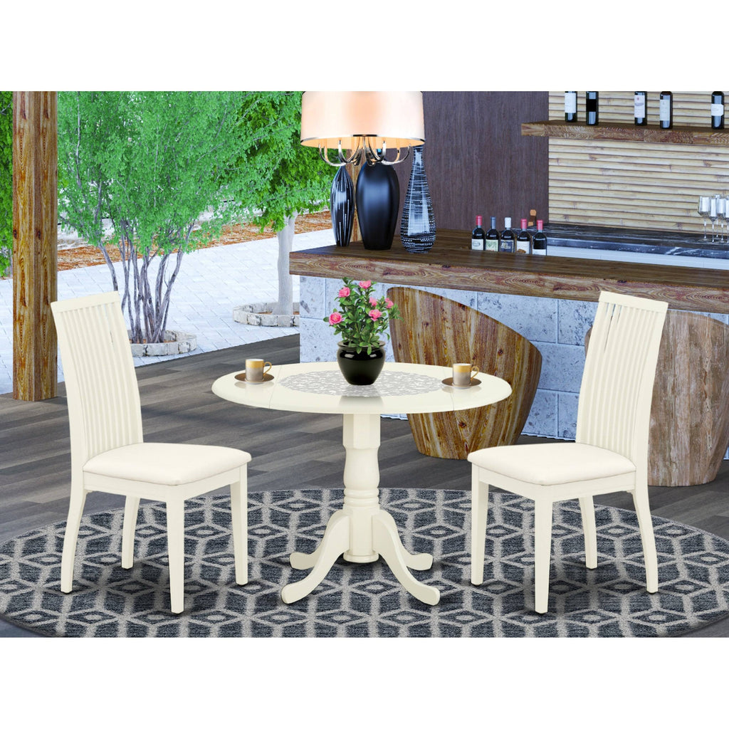 5pc Dining Set with Square Dinette Table and Four Linen Seat Kitchen Chairs Y934