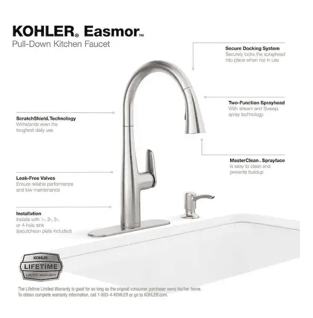 Pull Down Sprayer Kitchen Faucet Stainless Y366952