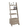 Taupe Brown Rectangular Ladder Bookcase G81286
