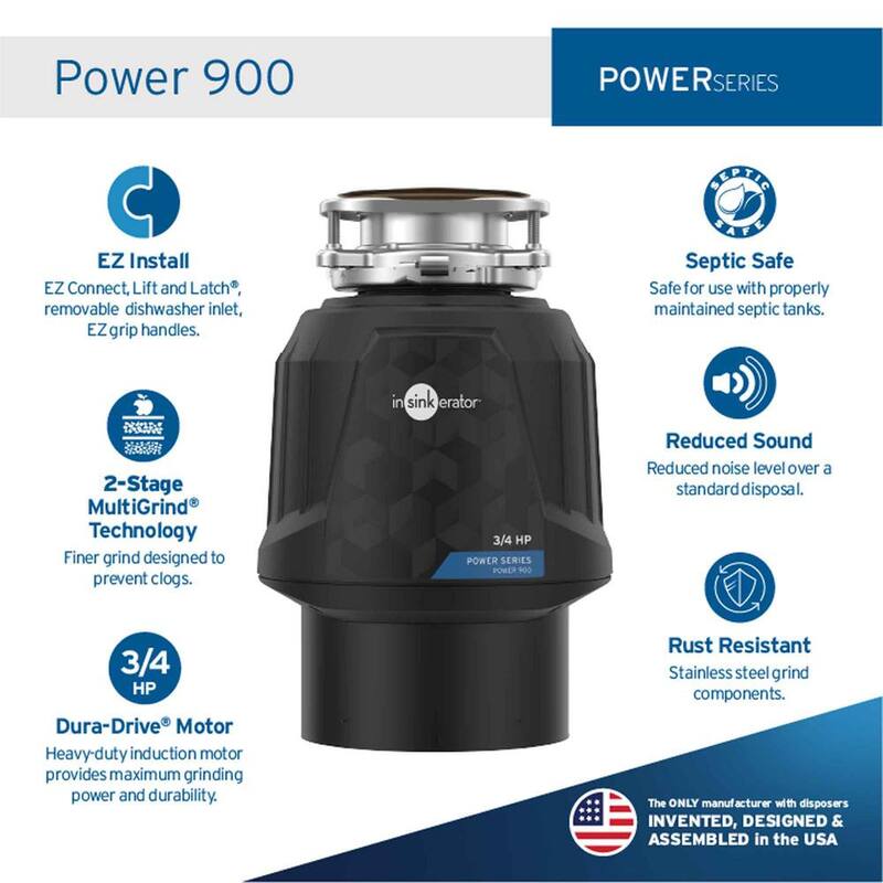 3/4 HP Continuous Feed Garbage Disposal W142