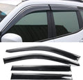 Window Visor Rain Guard Shade 4PC Injection Polycarbonate with Chrome Trim P1479