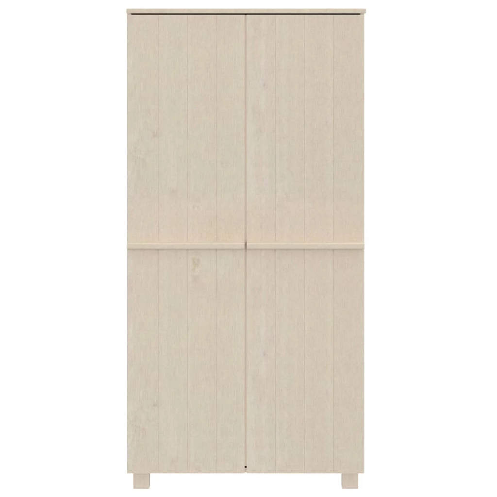 Pine Wood Wardrobe with Hanging Rod N5168