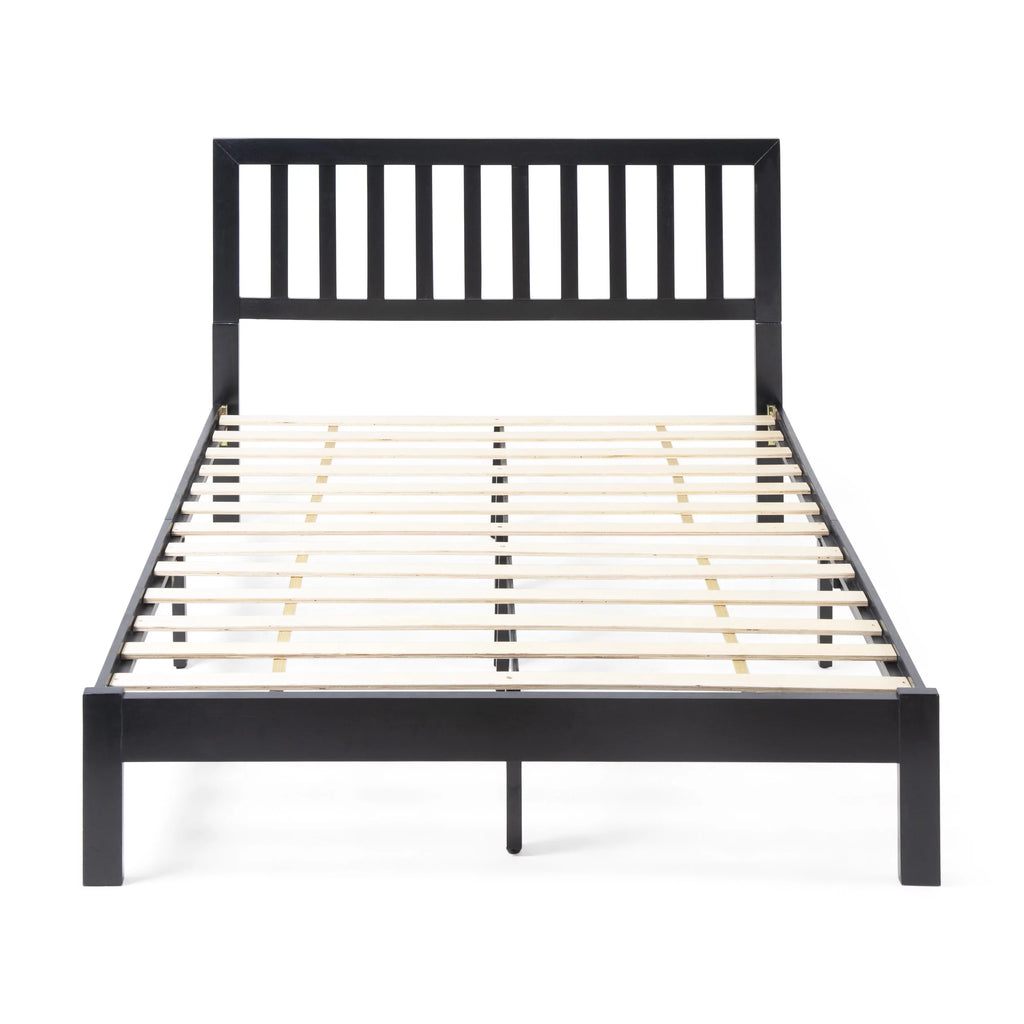Black Acacia Wood Queen Bed O7095