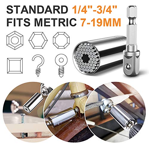 Universal Socket Tools Grip Set with Power Drill Adapter D6975