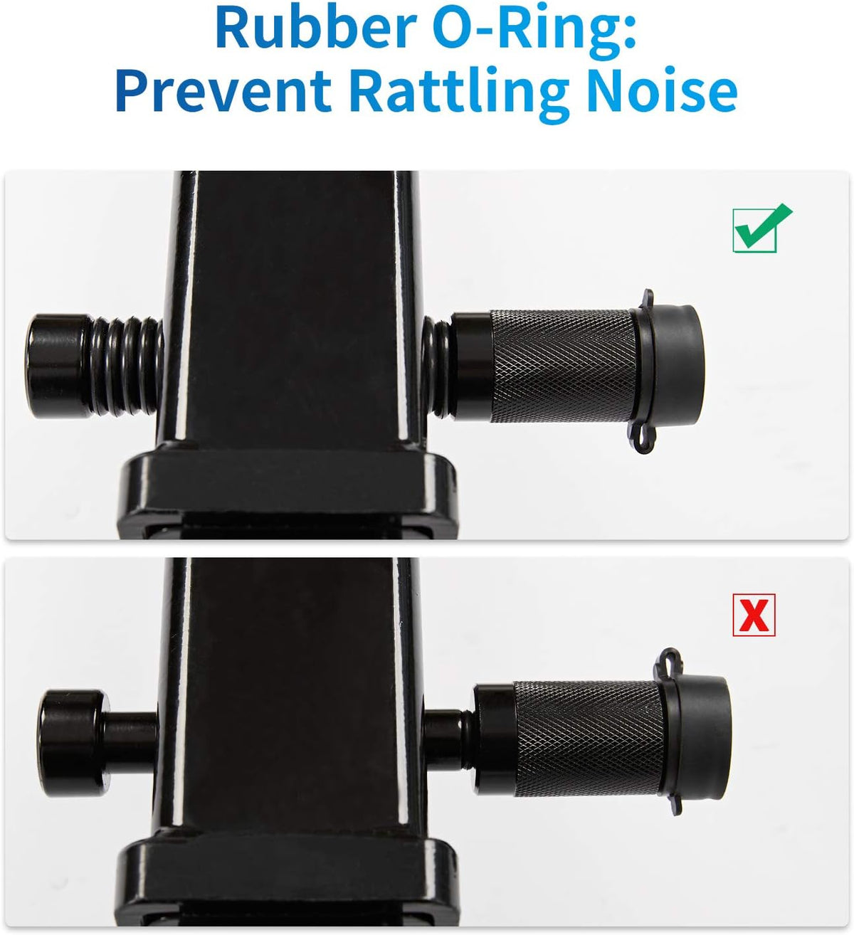 5/8 Dia 3-1/2" Long Trailer Hitch Pin Lock with 8 Rubber O-Rings (Keyed Alike 4 Pack) U3701