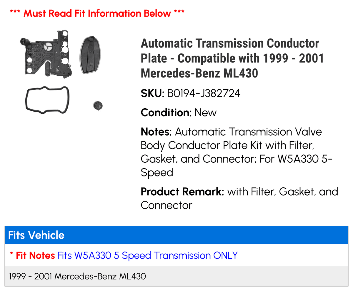 Automatic Transmission Conductor Plate P906352