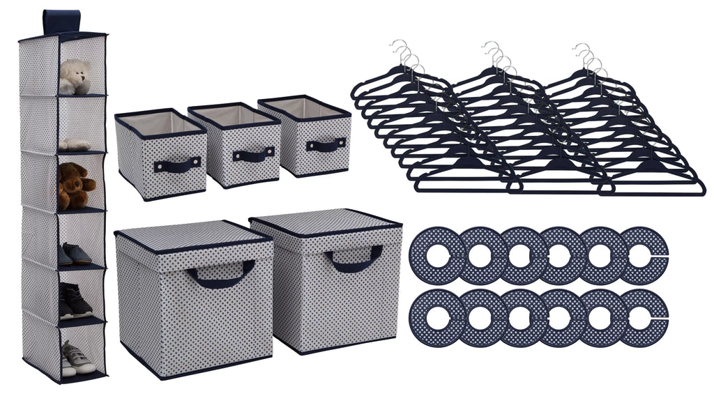 Navy 48 Piece Nursery Storage Set R80600