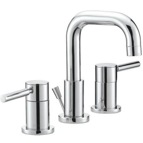Polished Chrome Double Handle Widespread Faucet with Pop Up Drain E51262