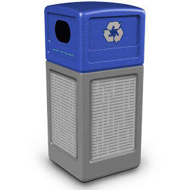 42 Gallon Gray Recycling Can with Lid R7391