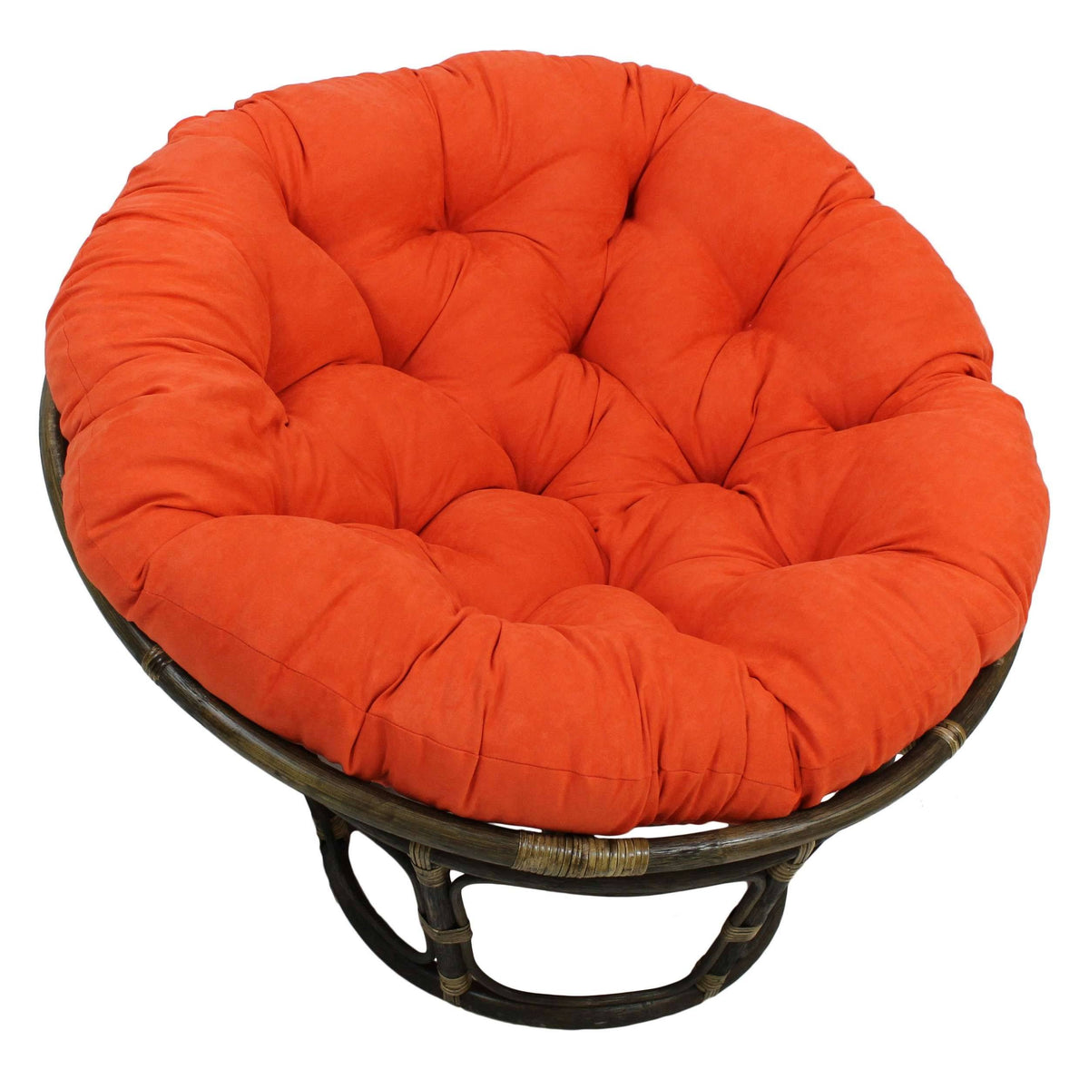 Rattan 42-Inch Papasan Chair with Micro Suede Cushion G598