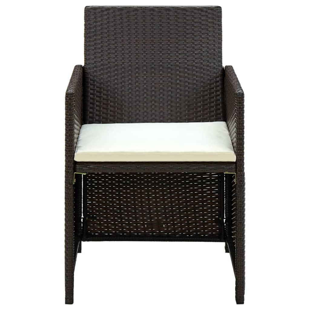 4 Piece Poly Rattan Outdoor Sectional Sofa Set with Coffee Table V765