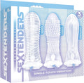Vibrating 3-Pack Nubbed Contoured Ribbed W853