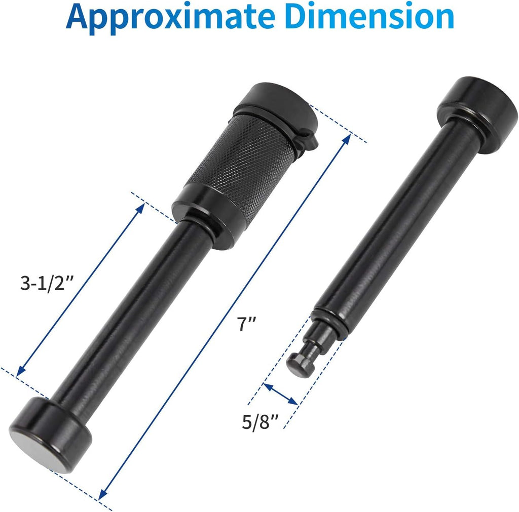 5/8 Dia 3-1/2" Long Trailer Hitch Pin Lock with 8 Rubber O-Rings (Keyed Alike 4 Pack) U3701