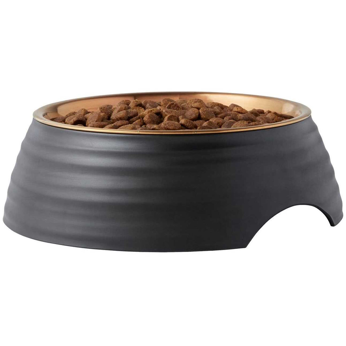 Matte Black Stainless Steel Dog & Cat Bowl T5439