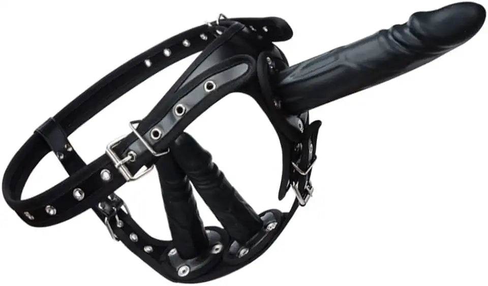 Strap-on Dildo with Harness Belt 3 Removable Silicone Dildos Q332036