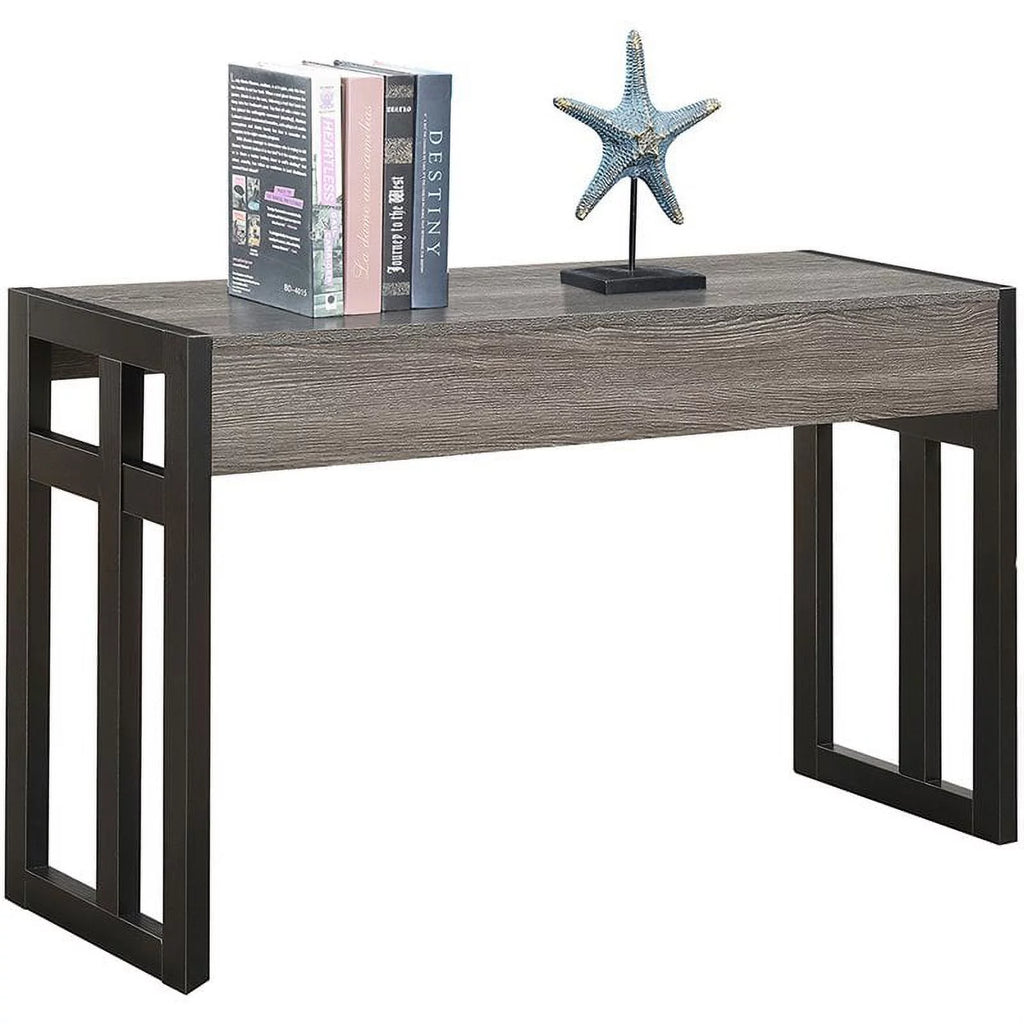 Weathered Gray Black Console Table M242