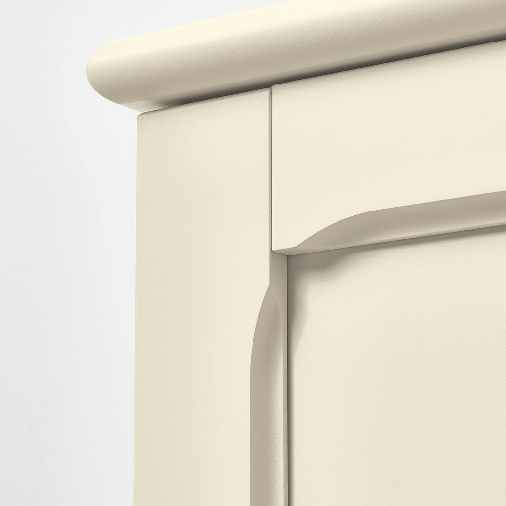 Light Beige Cabinet with Glass Doors E48340