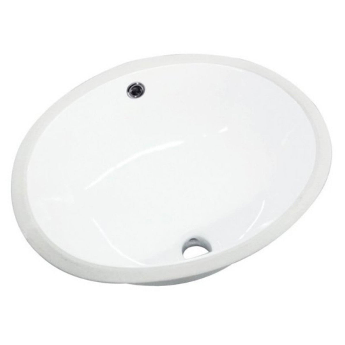 White Oval Undermount Vitreous China Lavatory A536