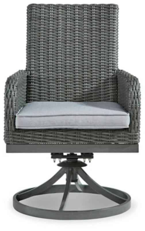 Gray Swivel Chair Set of 2 M36518