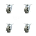 Thermoplastic Rubber Swivel Caster Set of 4 L7741