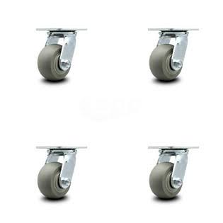 Thermoplastic Rubber Swivel Caster Set of 4 L7741