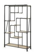 Black Metal 8-Shelf Bookcase I553
