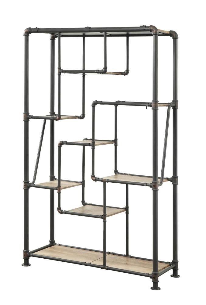 Black Metal 8-Shelf Bookcase I553