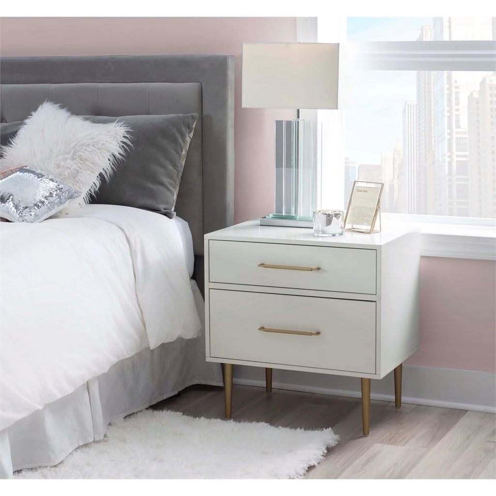 Wood Two Drawer Nightstand Set of 2 Z4633