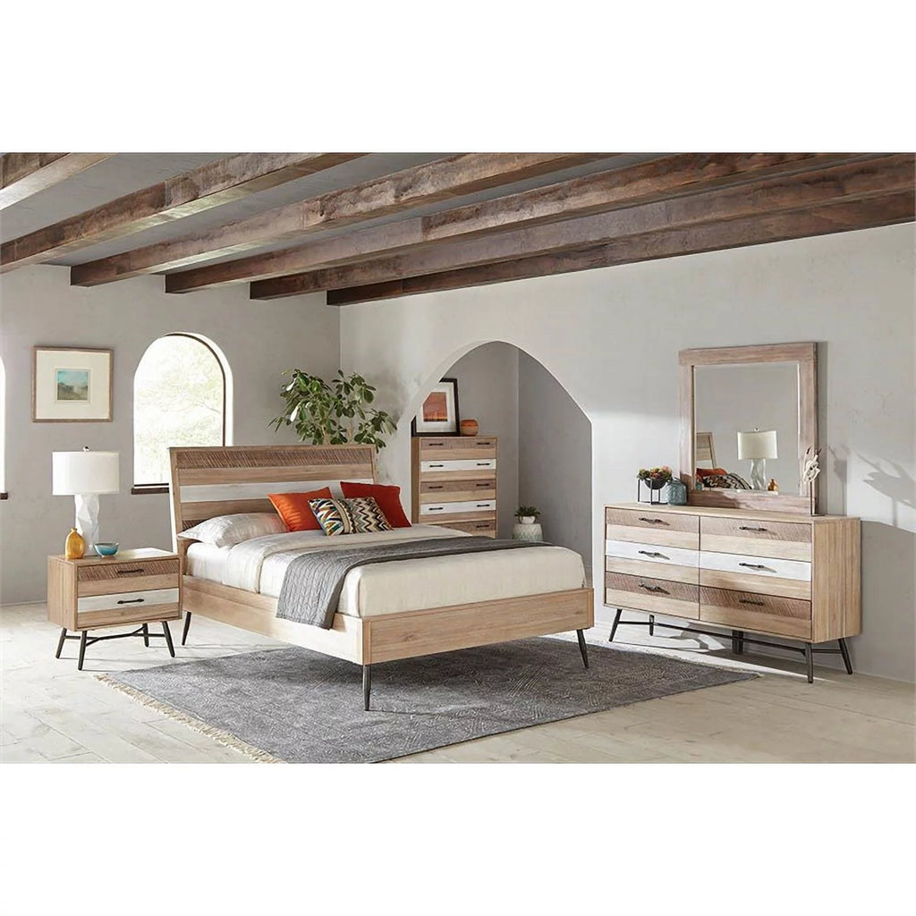 5-piece Brown Wood Queen Bedroom Set H10928