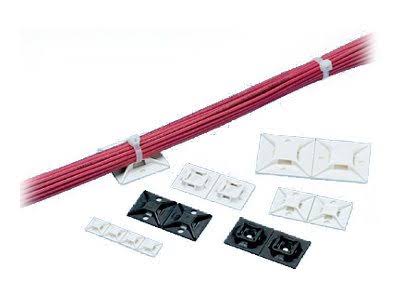 White ABS Plastic Cable Tie Mounts H180760