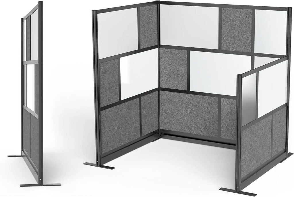 53in x 48in Modular Wall Room Divider with Whiteboard Panels J24399