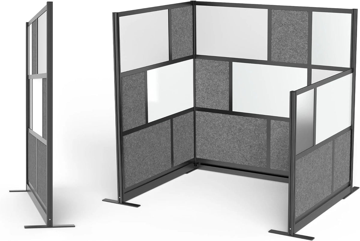 53in x 48in Modular Wall Room Divider with Whiteboard Panels J24399
