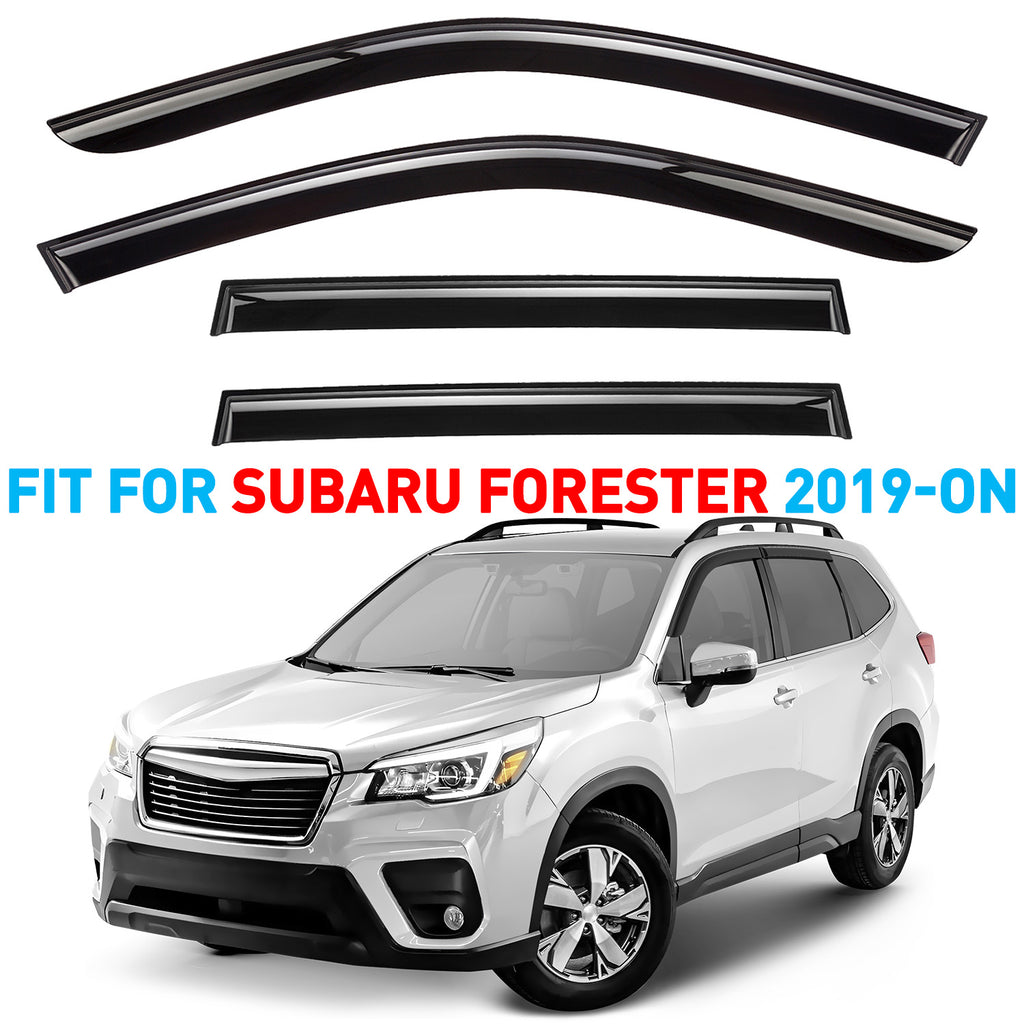 Smoke Tinted Tape-On Side Window Vent Visor Deflectors Rain Guards 4pcs E68735