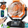 20000mAh Rechargeable Battery Powered Camping Fan with LED Lantern E124
