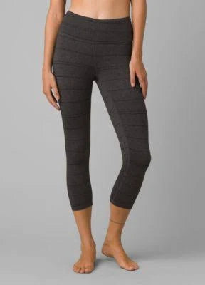 Charcoal Stripe Capri S338