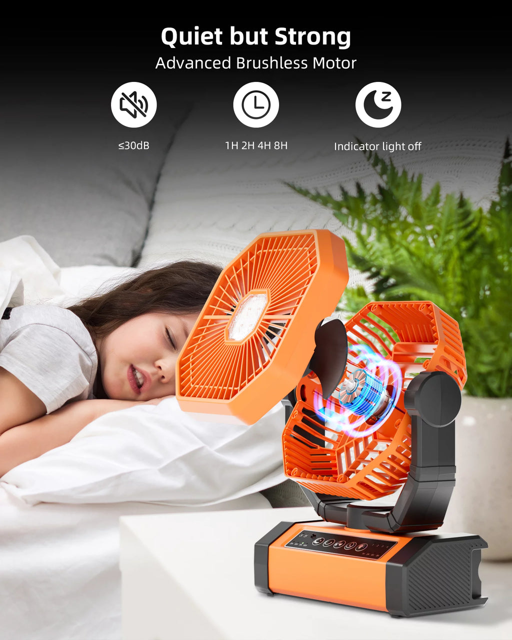 Portable Camping Fan 20000mAh Rechargeable with LED Lantern P893162
