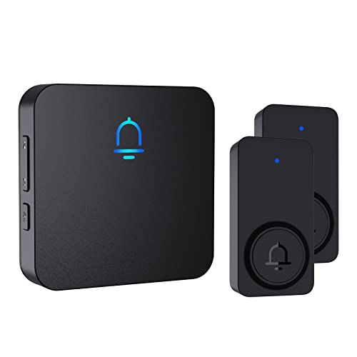 Wireless Doorbell with 2 Receiver, 1000ft Range, Waterproof, White M727