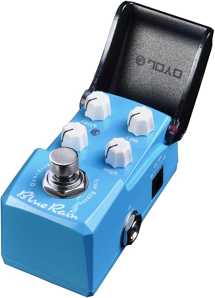 Blue Rain Overdrive Mini Pedal for Electric Guitar, True Bypass, Pack of 2 I55975