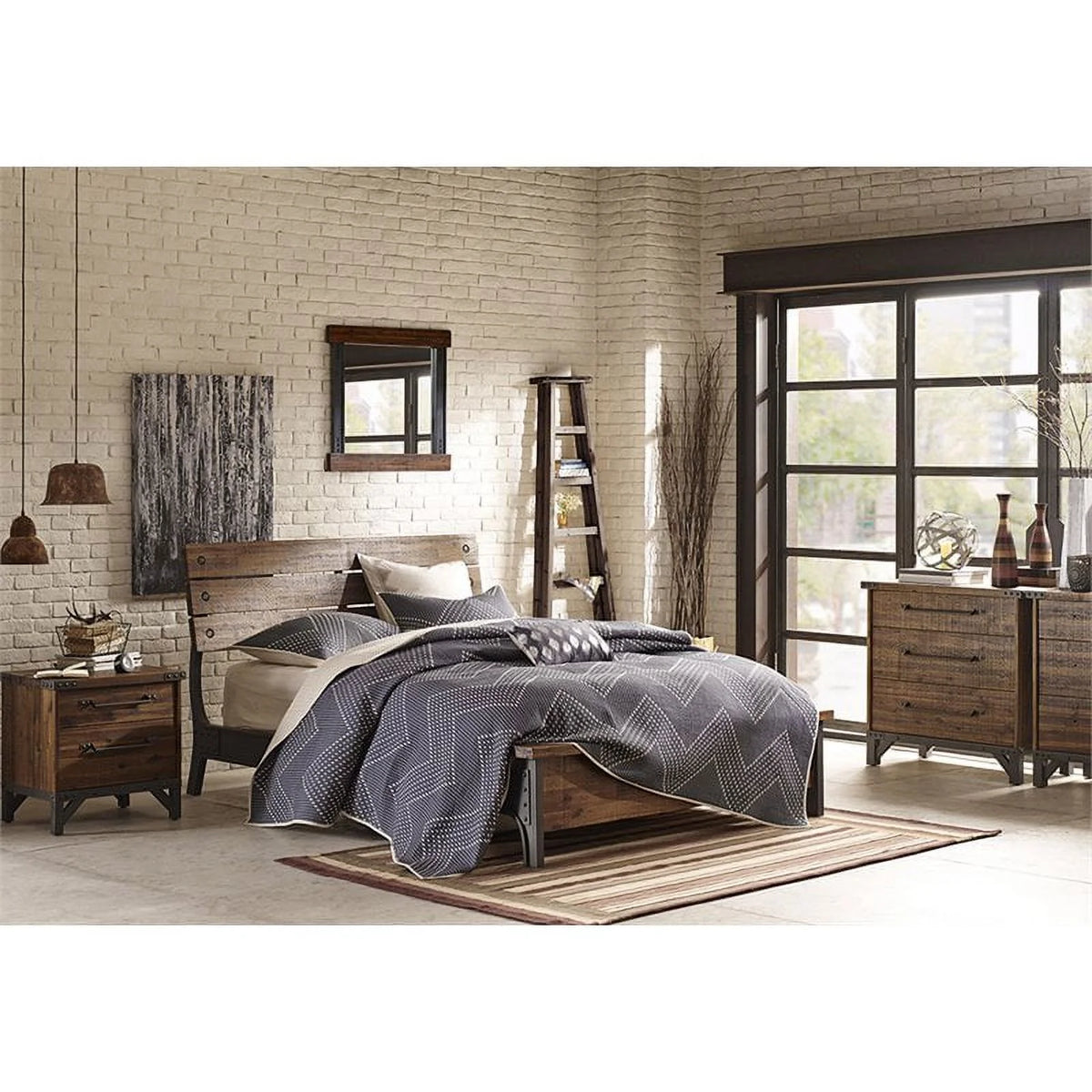 Solid Wood Nightstand Set of 2 O19700