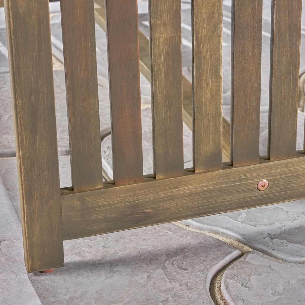5 Piece Outdoor Acacia Wood Conversation Set Z23972