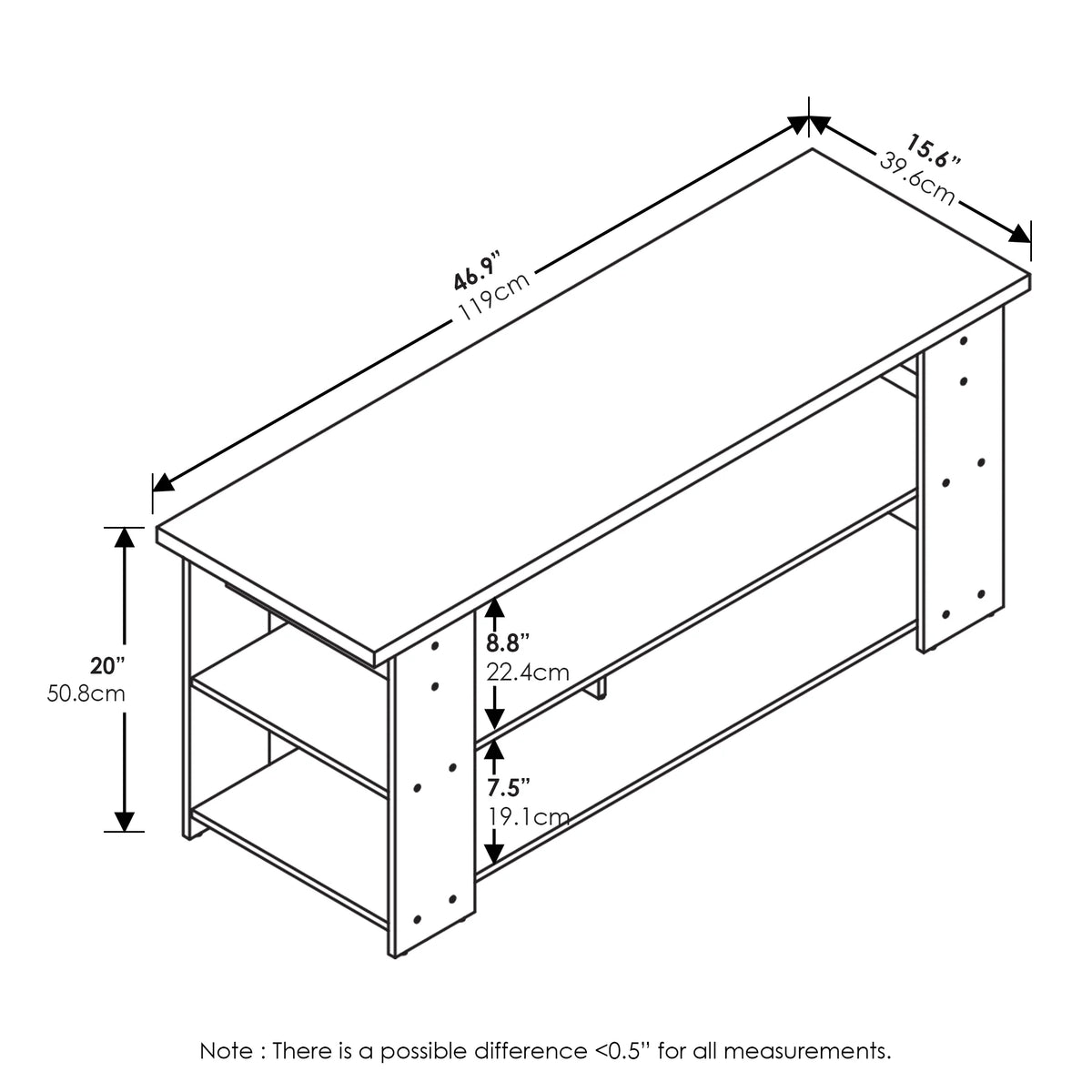 White TV Stand Up To 55-Inch G75590
