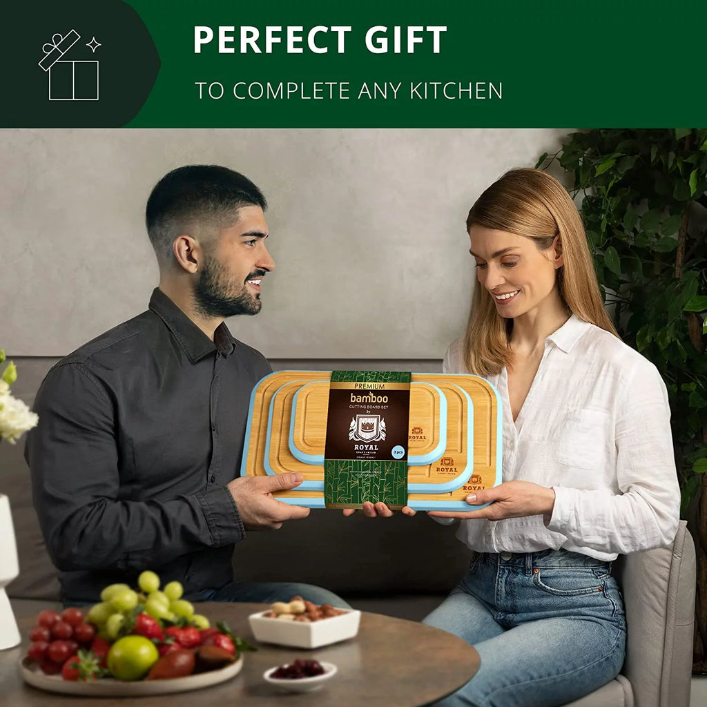 Bamboo Cutting Board with Juice Groove 3-Piece Set M4450