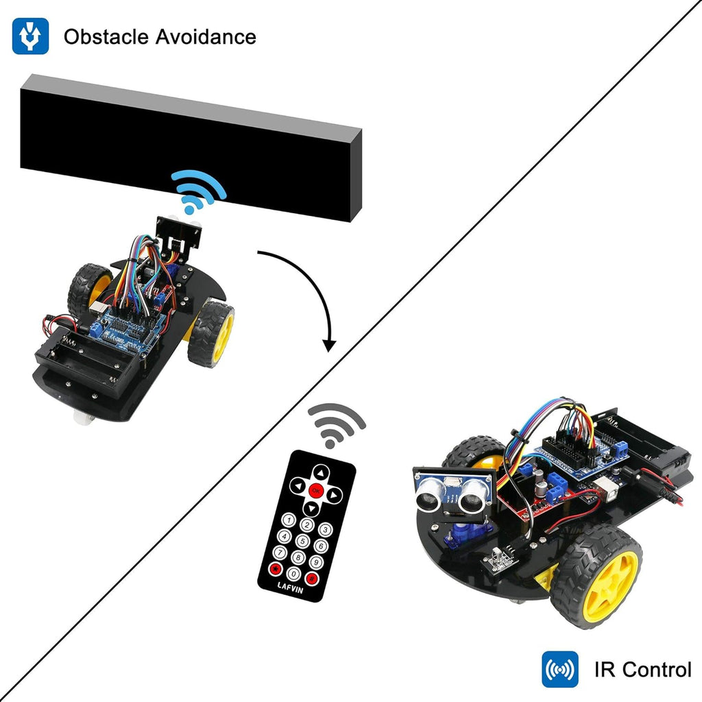 Smart Robot Car 2WD Chassis Kit with Ultrasonic Module DIY Kit M688220